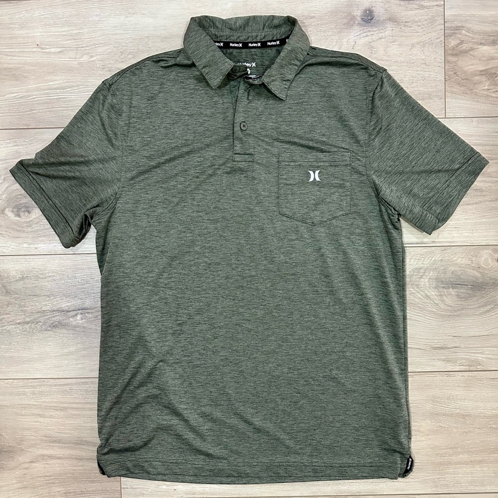 Hurley Men's Olive Green Polo Shirt